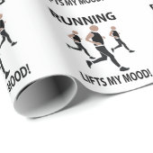 走が私の気分を走持ち上げる ラッピングペーパー (ロールコーナー)