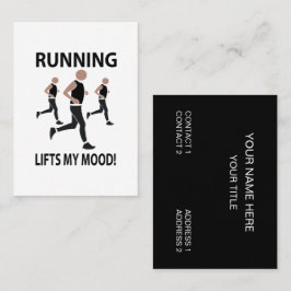 走が私の気分を走持ち上げる 名刺