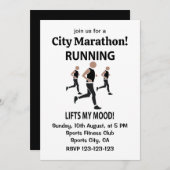 走が私の気分を走持ち上げる 招待状 (正面/裏面)