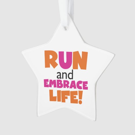 走と人生を受け入れる オーナメント (正面)