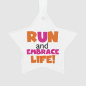 走と人生を受け入れる オーナメント (正面)