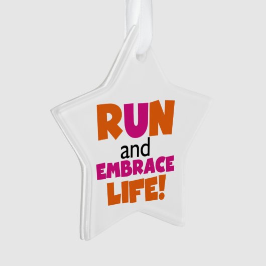 走と人生を受け入れる オーナメント (正面)