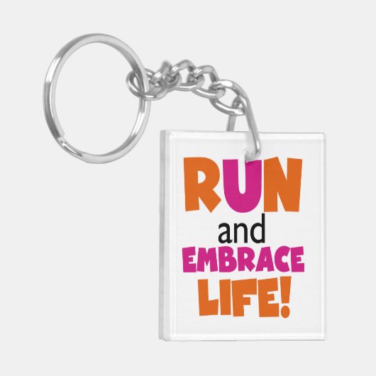 走と人生を受け入れる キーホルダー (正面左)