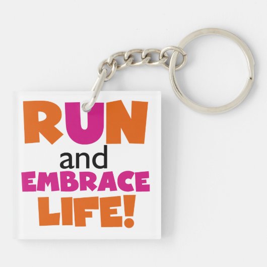 走と人生を受け入れる キーホルダー (裏面)