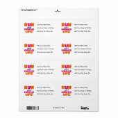 走と人生を受け入れる ラベル (フルシート)