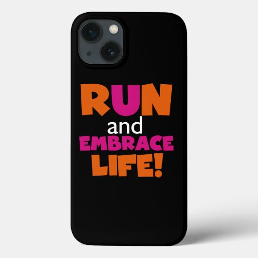 走と抱擁ライフオレンジピンク文字 Case-Mate iPhoneケース (裏面)