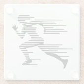 走のシルエットコースター ガラスコースター (裏面)