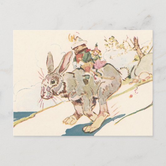 走のスノーシューヘア ポストカード (正面)