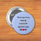 走のハートが青やる気を起こさせるく 缶バッジ