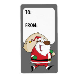 走のブラックサンタギフトラベル ラベル