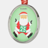 走のホリデーギフト メタルオーナメント (左)