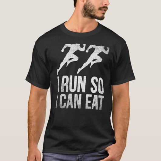 走のランナ走ンズIで食べす Tシャツ (正面)