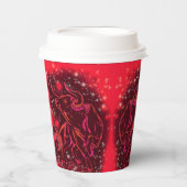 走のレッドブル紙カップ 紙コップ (正面)