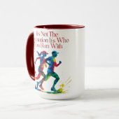 走の仲間のやる気を起こさせる走贈り物 マグカップ (正面左)