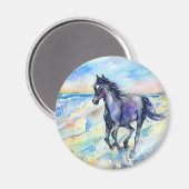 走の自由な馬の磁石。 マグネット (正面/裏面)
