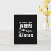 走の良い走日走 – 悪い日が硬くなる カード (黄色い花)