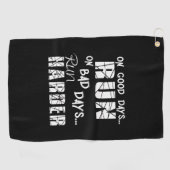 走の良い走日走 – 悪い日が硬くなる ゴルフタオル (横)