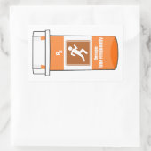 走の薬は 長方形シール (バッグ)