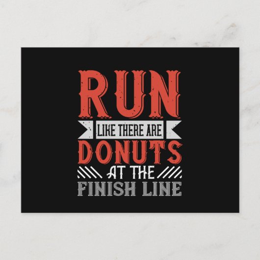 走の走 – ドーナツがあるよ ポストカード (正面)