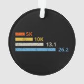 走の距離I - 5K 10K 13.1 26.2マラソン選手 オーナメント (裏面)