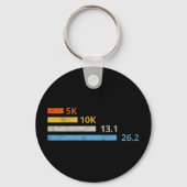 走の距離I - 5K 10K 13.1 26.2マラソン選手 キーホルダー (裏面)