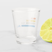 走の距離I - 5K 10K 13.1 26.2マラソン選手 ショットグラス (裏面)