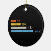 走の距離I - 5K 10K 13.1 26.2マラソン選手 セラミックオーナメント (左)