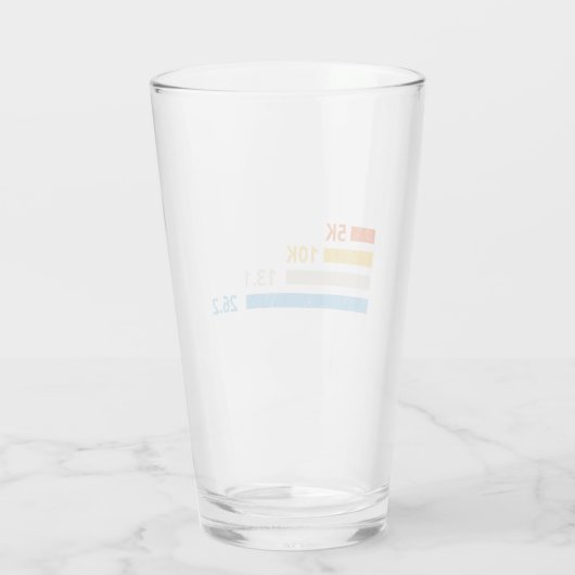 走の距離I - 5K 10K 13.1 26.2マラソン選手 タンブラーグラス (裏面)