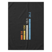 走の距離I - 5K 10K 13.1 26.2マラソン選手 テーブルクロス (正面)