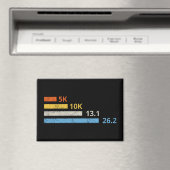 走の距離I - 5K 10K 13.1 26.2マラソン選手 マグネット (インサイチュ (食洗機))