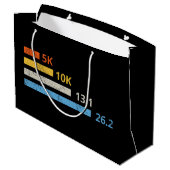走の距離I - 5K 10K 13.1 26.2マラソン選手 ラージペーパーバッグ (裏面アングル)