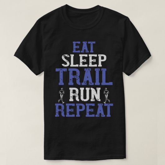 走の食べ睡眠走経路 Tシャツ (デザイン正面)