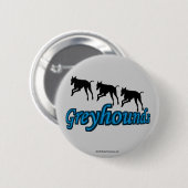 走のGreyhoundsシルエット犬の恋人ボタン 缶バッジ (正面&裏面)