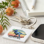 走のTレックスキーチェーン キーホルダー (正面右)