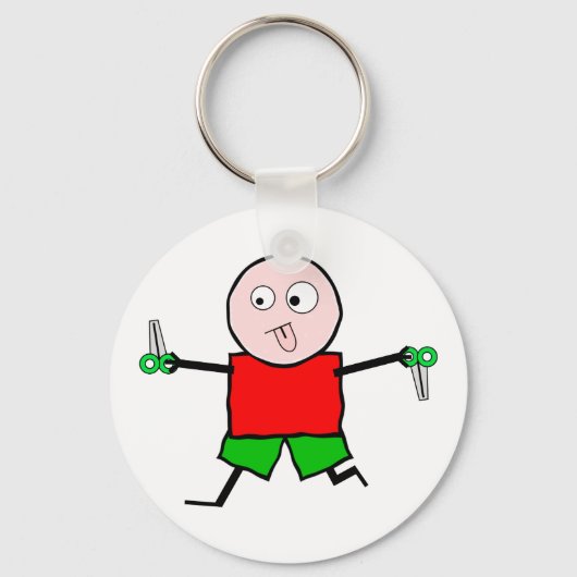 走はさみ キーホルダー (正面)