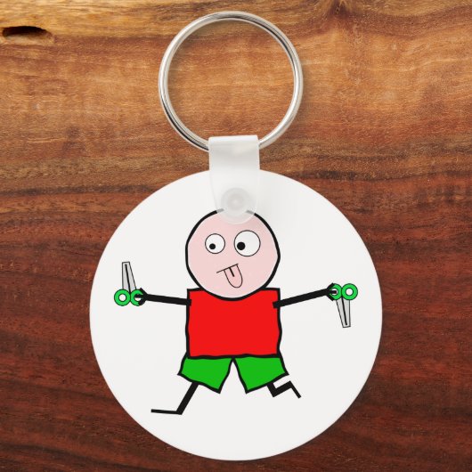 走はさみ キーホルダー (正面)