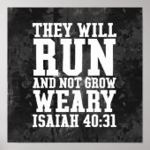 走は疲れたキリスト教の聖書のを育て走ない ポスター (正面)