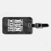 走は疲れたキリスト教の聖書のを育て走ない ラゲッジタグ (正面横)