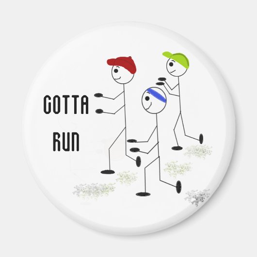 走やる気を起こさせるデザイン マグネット (正面)