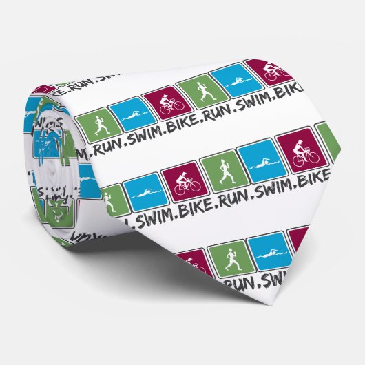 走られる水泳のバイク(トライアスロン) ネクタイ (ロール)