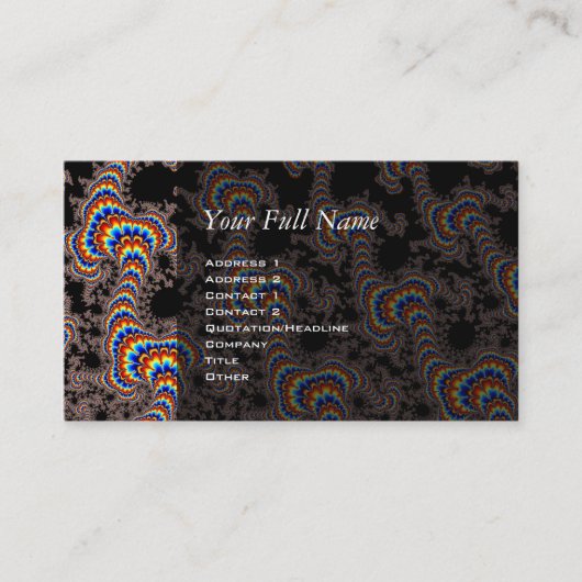 走られる色-フラクタルの芸術 名刺 (正面)