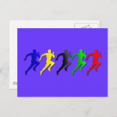 走られる100m 200m 400m 800mのランナーの走ること ポストカード (正面/裏面)