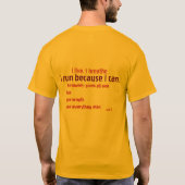 走られるIのでi can. Tシャツ (裏面)