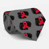 走り書きが付いている打撃の赤いリボン ネクタイ (ロール)