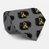 走り書きが付いている自閉症のパズルのリボン1.1 ネクタイ (ロール)