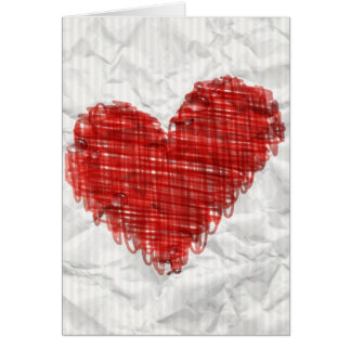 走り書きのハートカード
