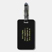 走り書きのパイナップル ラゲッジタグ (裏面縦)