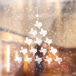 走り書きテキサス州クリスマスツリー ウィンドウサイン
