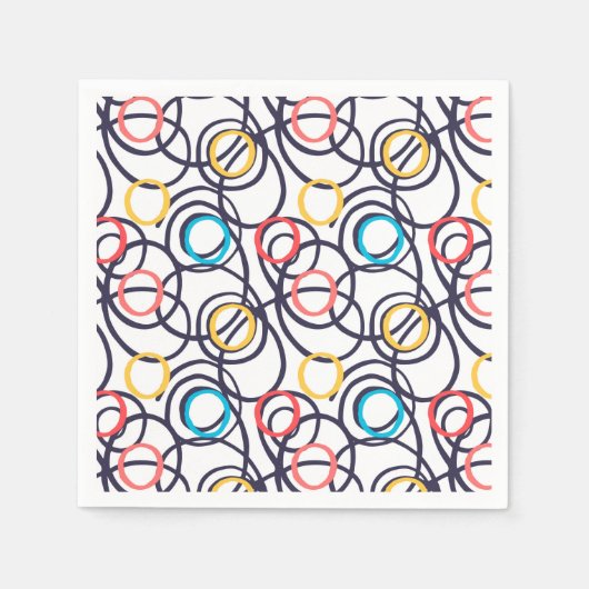 走り書きファンキーのドードル スタンダードカクテルナプキン (正面)