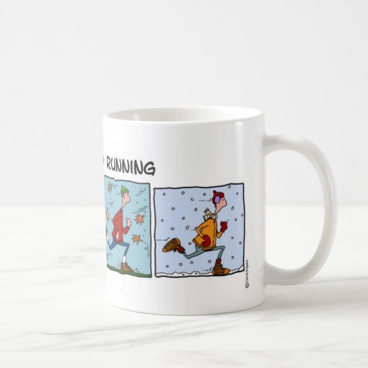走ることに熱中される(人) コーヒーマグカップ (右)